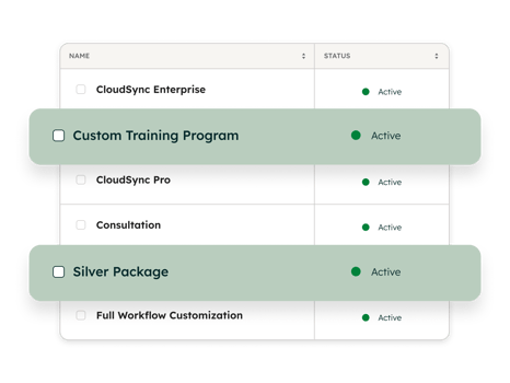 HubSpot Revenue Hub product library