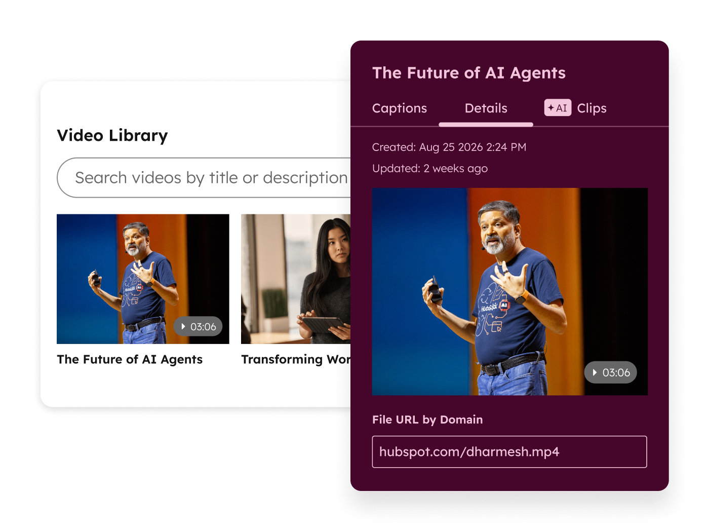 HubSpot Content Hub hosting wideo